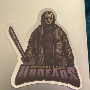Crystal Lake Undeads Masked Figure Sticker/ Jason sticker